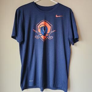 Nike Dri Fit Tee Virginia Cavaliers T-shirt Mens Size Large Blue Logo Athletic
